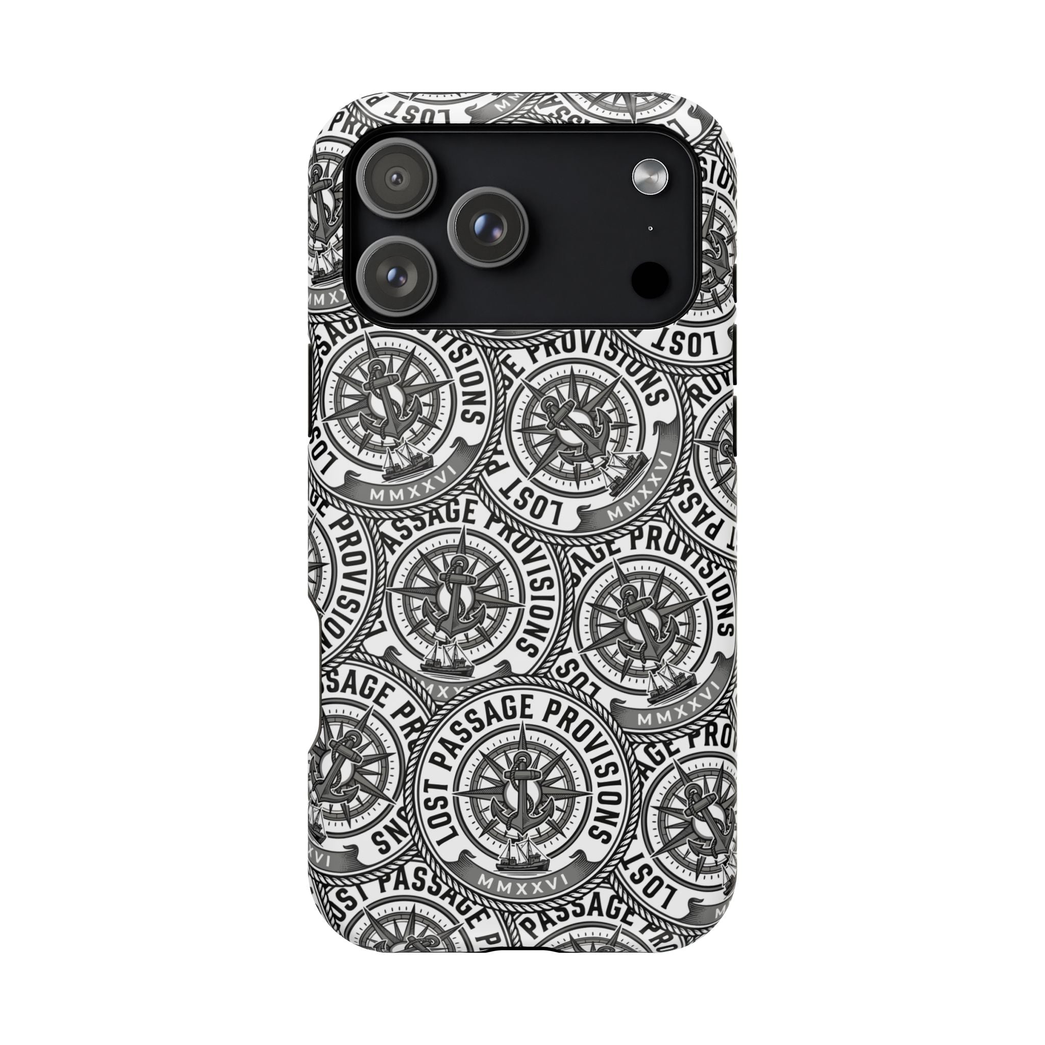 Lost Passage Provisions Compass Seal Pattern Magnetic Impact Phone Case