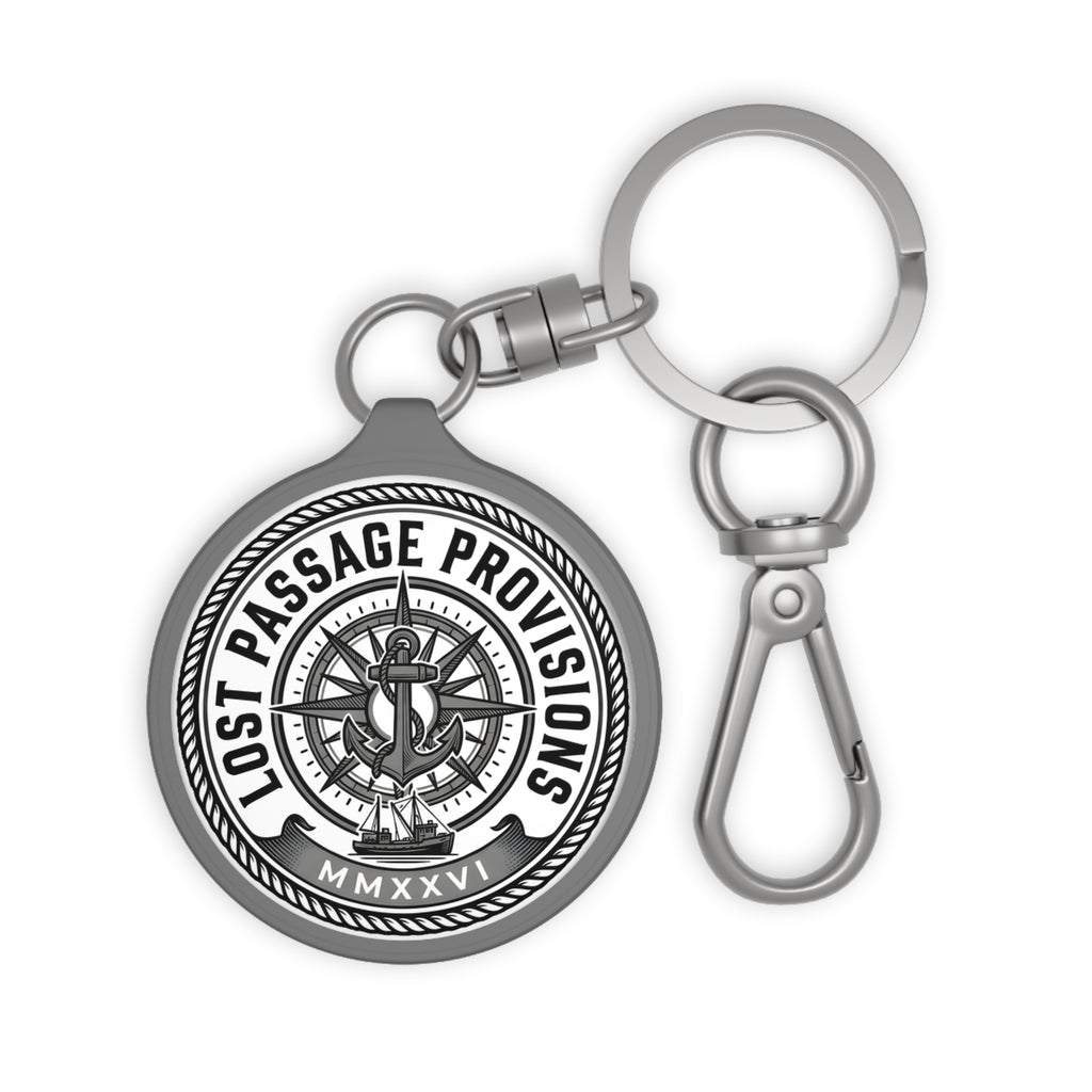 Nautical Anchor Keyring Tag - Lost Passage Provisions Metal Keychain