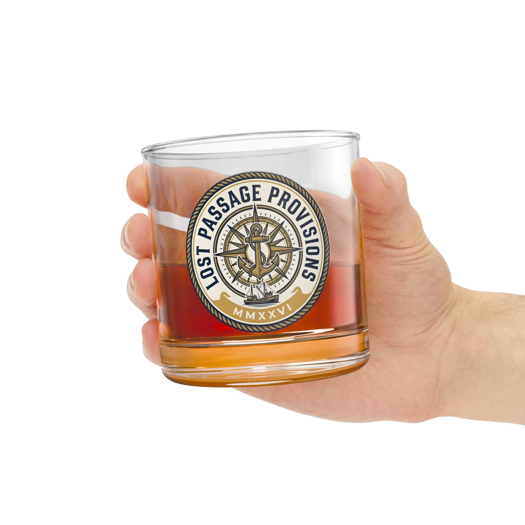 Lost Passage Provisions Rocks Glass - Nautical Seal 10oz