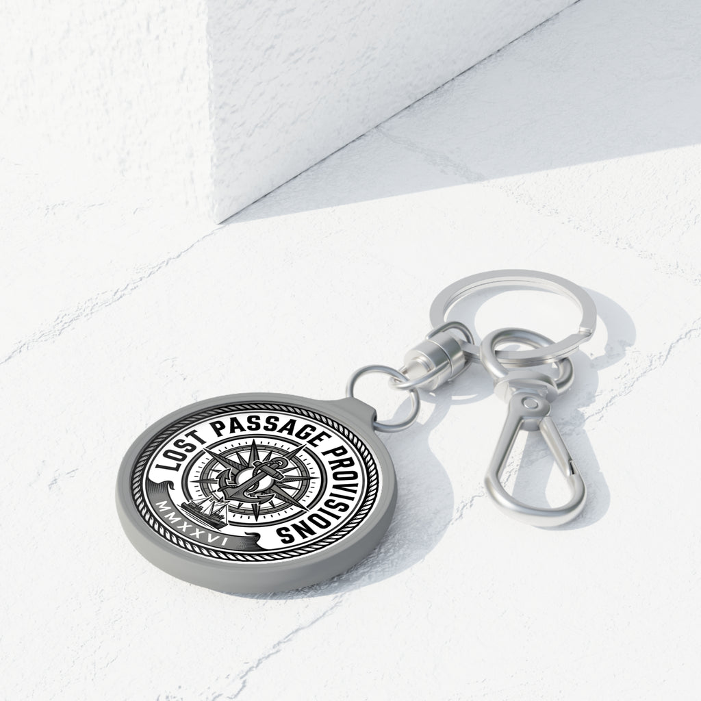 Nautical Anchor Keyring Tag - Lost Passage Provisions Metal Keychain