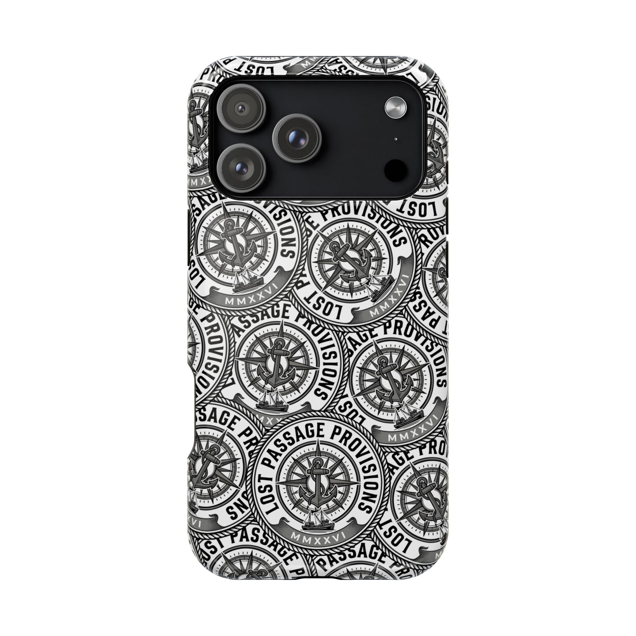 Lost Passage Provisions Compass Seal Pattern Magnetic Impact Phone Case