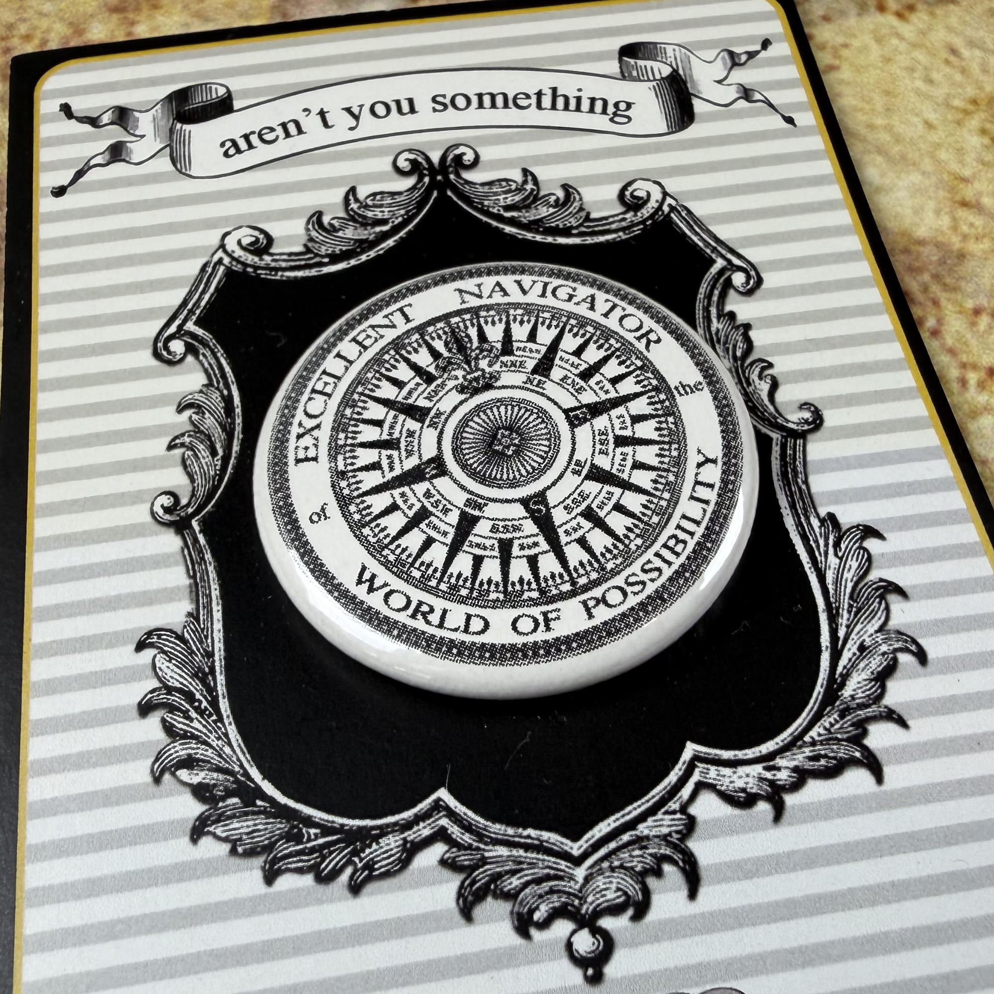 P. Flynn Design "Excellent Navigator" Compass Pin | Handmade in Portland, Oregon