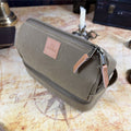 Brixton Traveller Dopp Kit Waxed Canvas Toiletry Bag | Olive Brown
