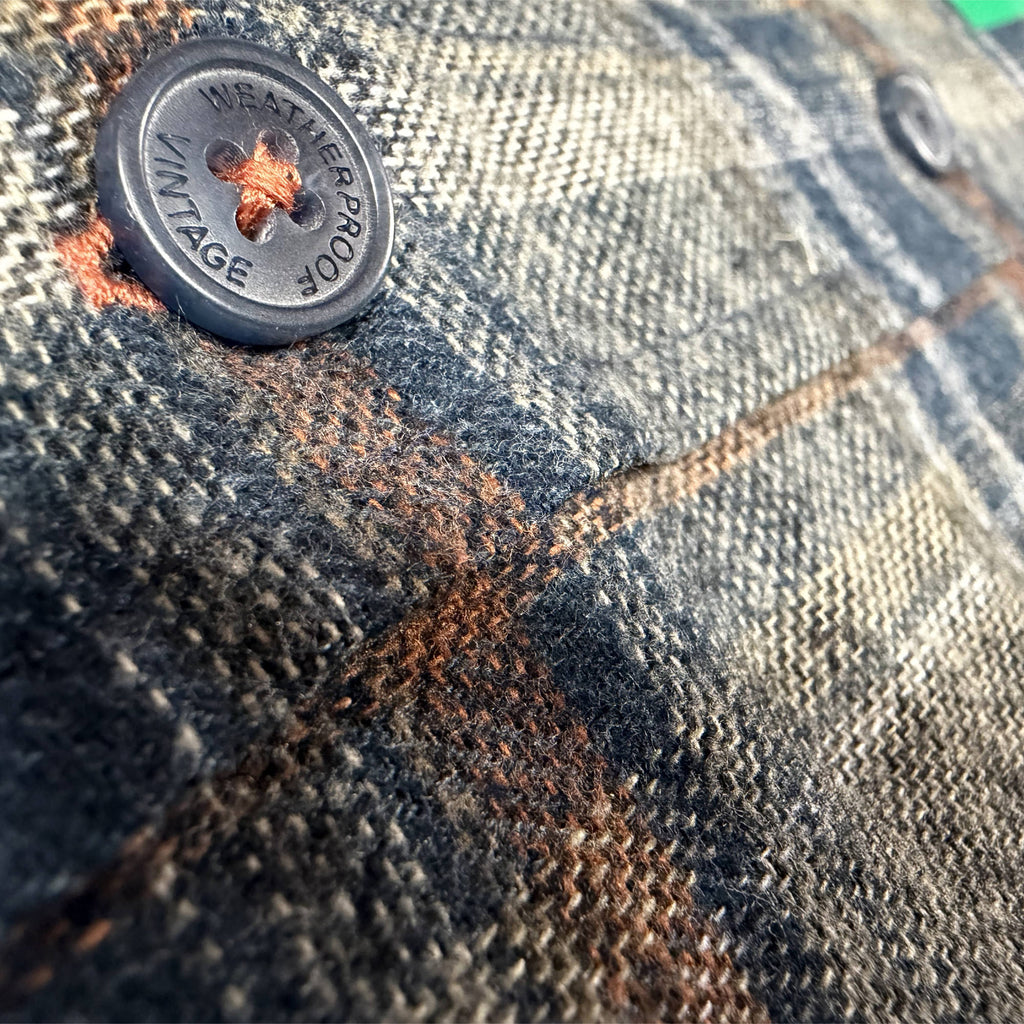 Weatherproof Vintage Brushed Plaid Flannel Shirt - Men's XL - Grey, Blue & Rust