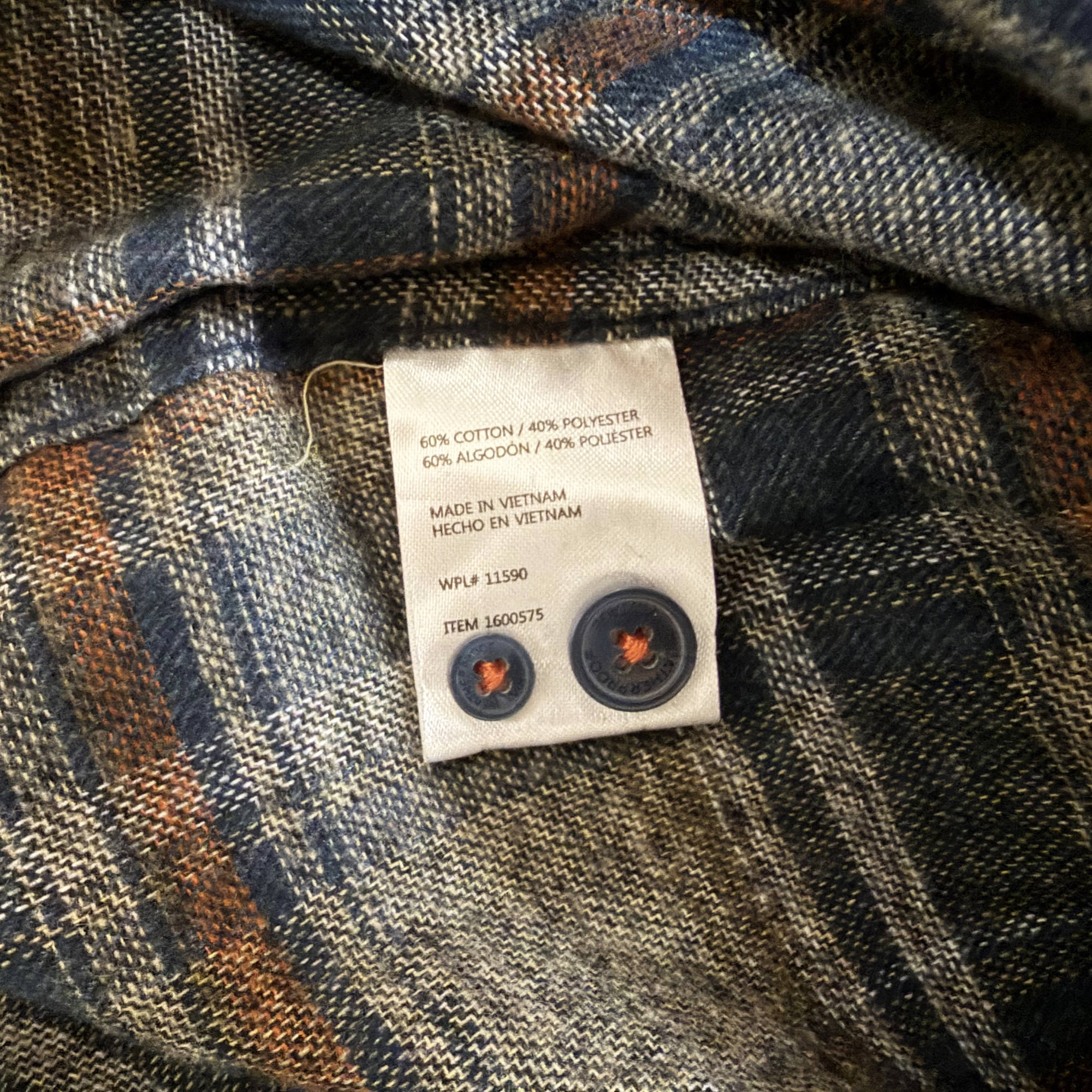 Weatherproof Vintage Brushed Plaid Flannel Shirt - Men's XL - Grey, Blue & Rust