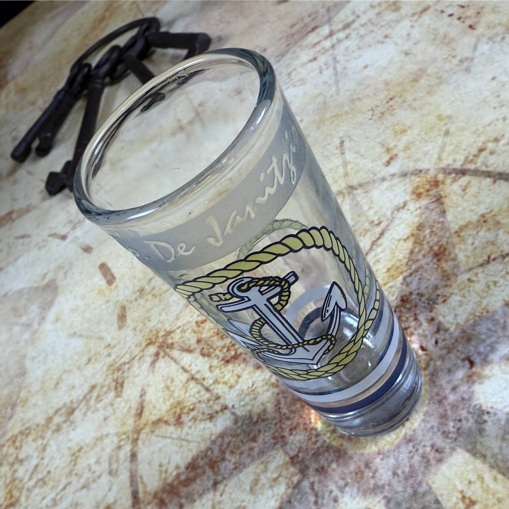 Rio de Janeiro Anchor Shot Glass | Vintage Brazil Souvenir Glassware
