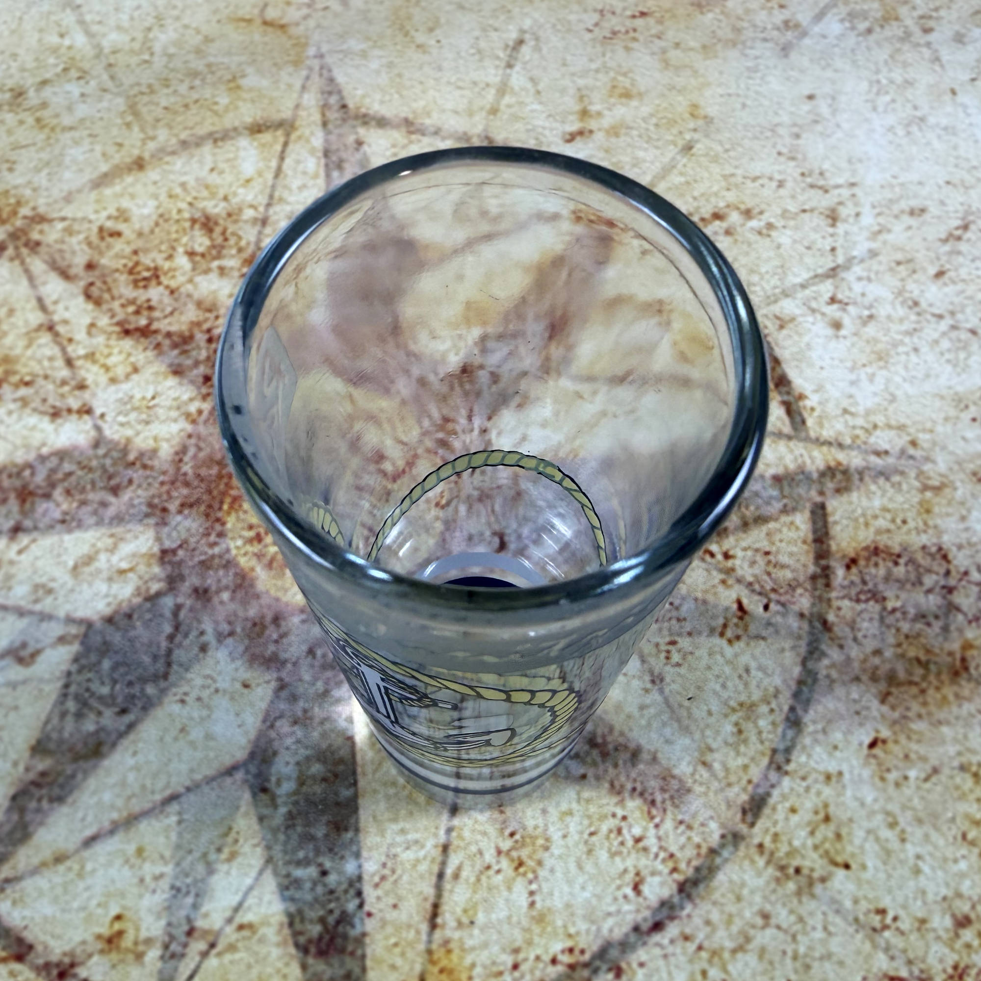 Rio de Janeiro Anchor Shot Glass | Vintage Brazil Souvenir Glassware