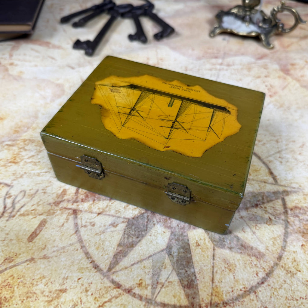 Vintage Nautical Decoupage Trinket Box | Maritime Keepsake Box