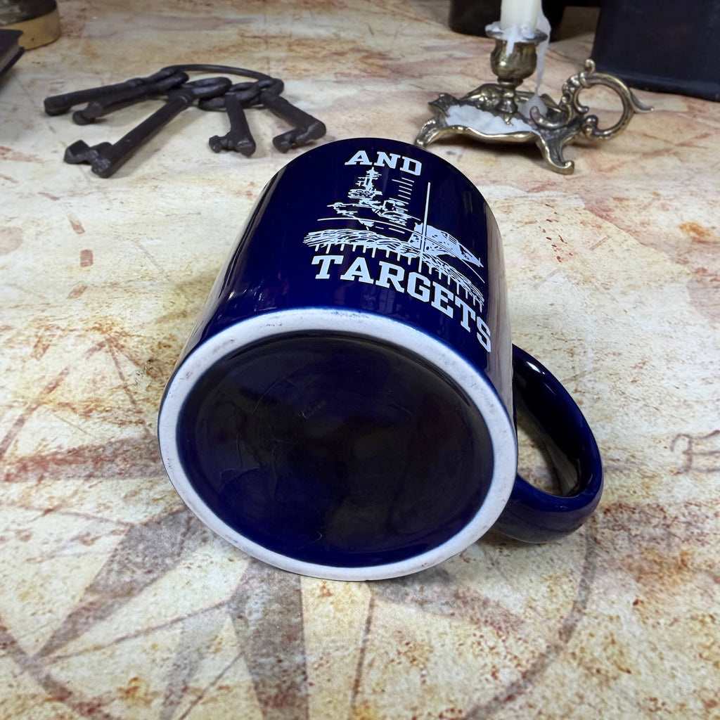 Vintage Navy Submarine Humor Coffee Mug | "Submarines and Targets" Ceramic Mug