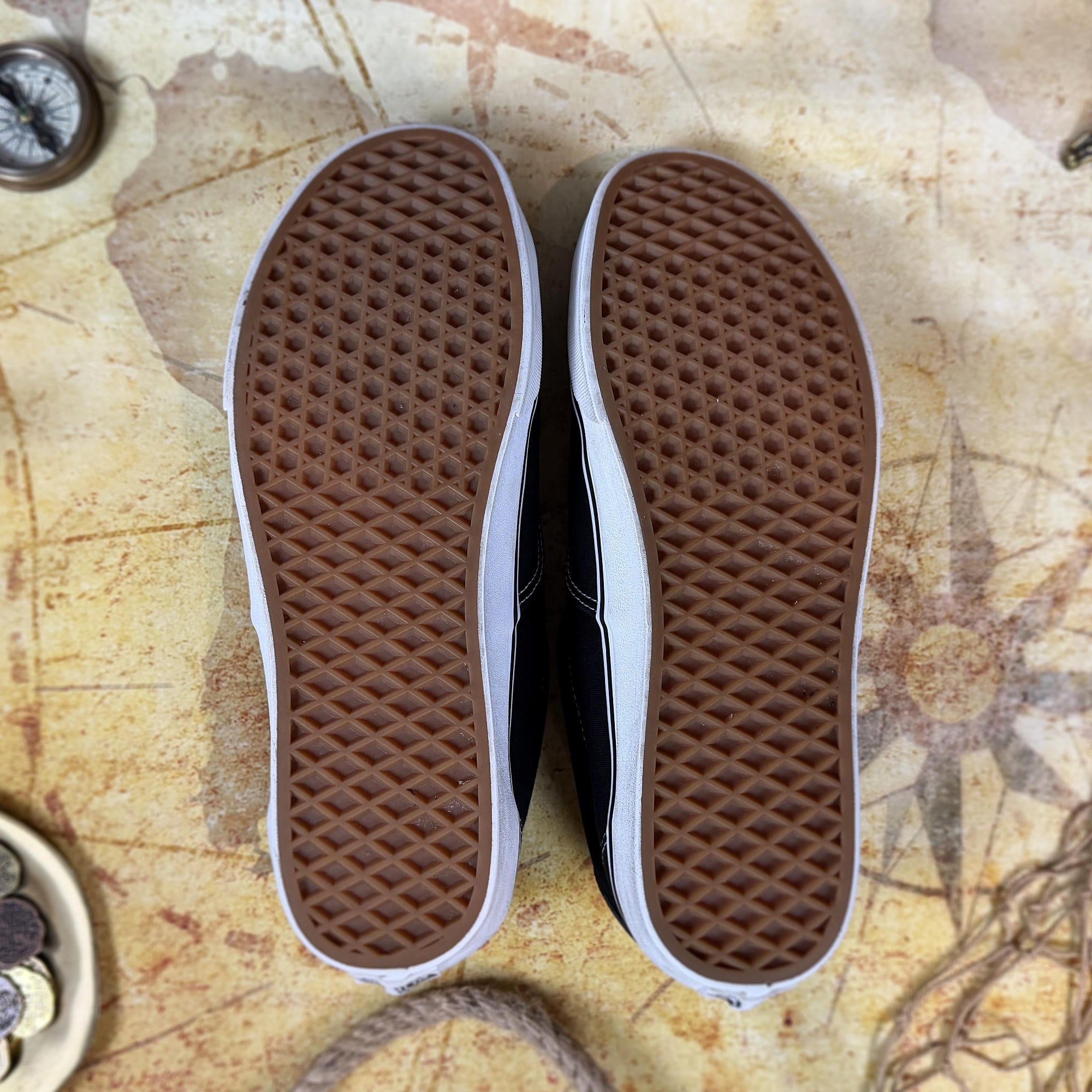 Vans Era 59 C&L - Black Canvas / Brown Leather - Men's Size 12