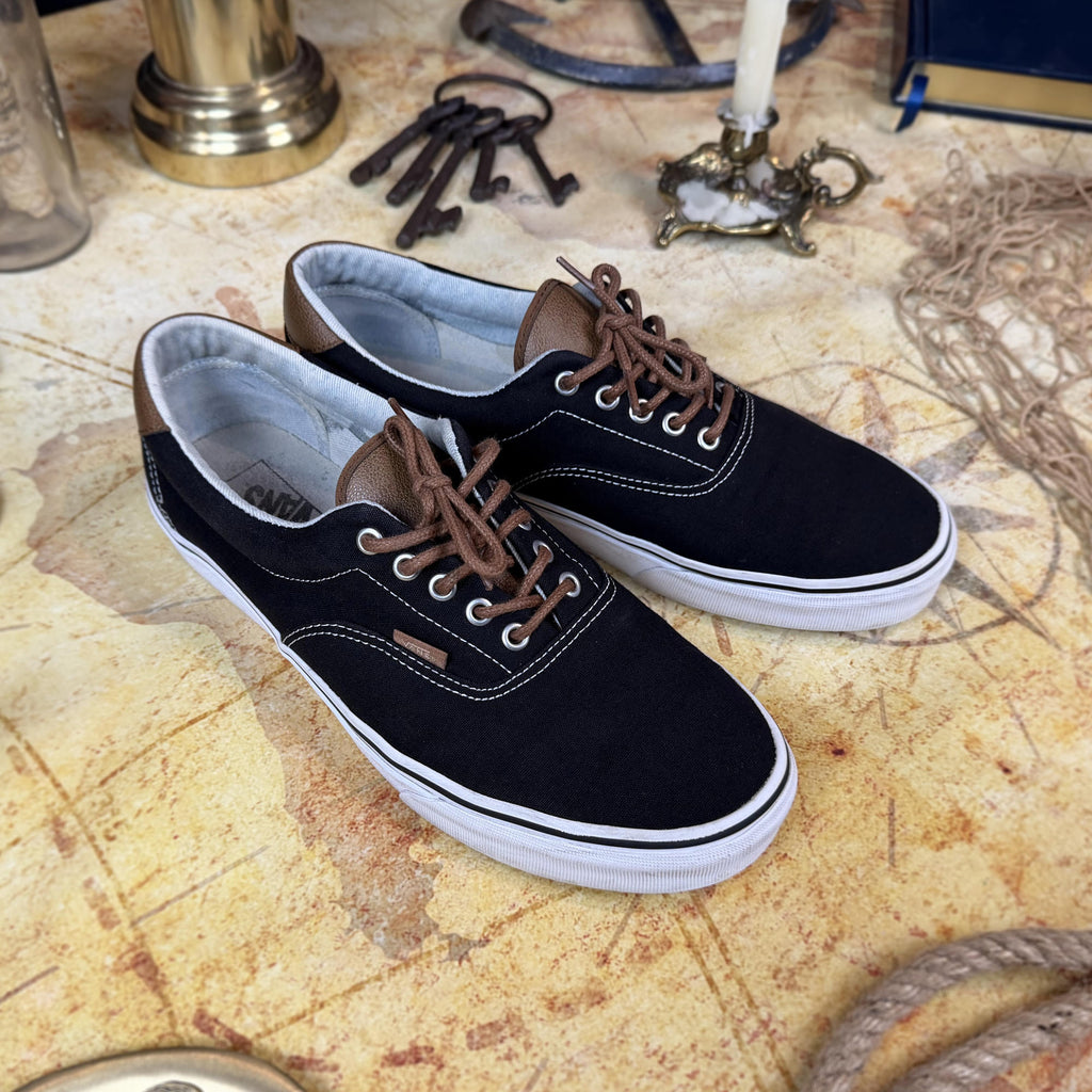 Vans Era 59 C&L - Black Canvas / Brown Leather - Men's Size 12