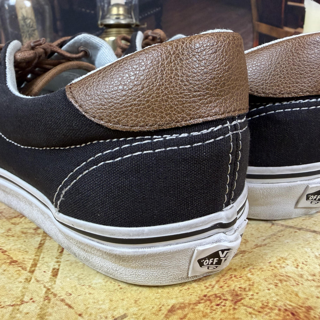 Vans Era 59 C&L - Black Canvas / Brown Leather - Men's Size 12