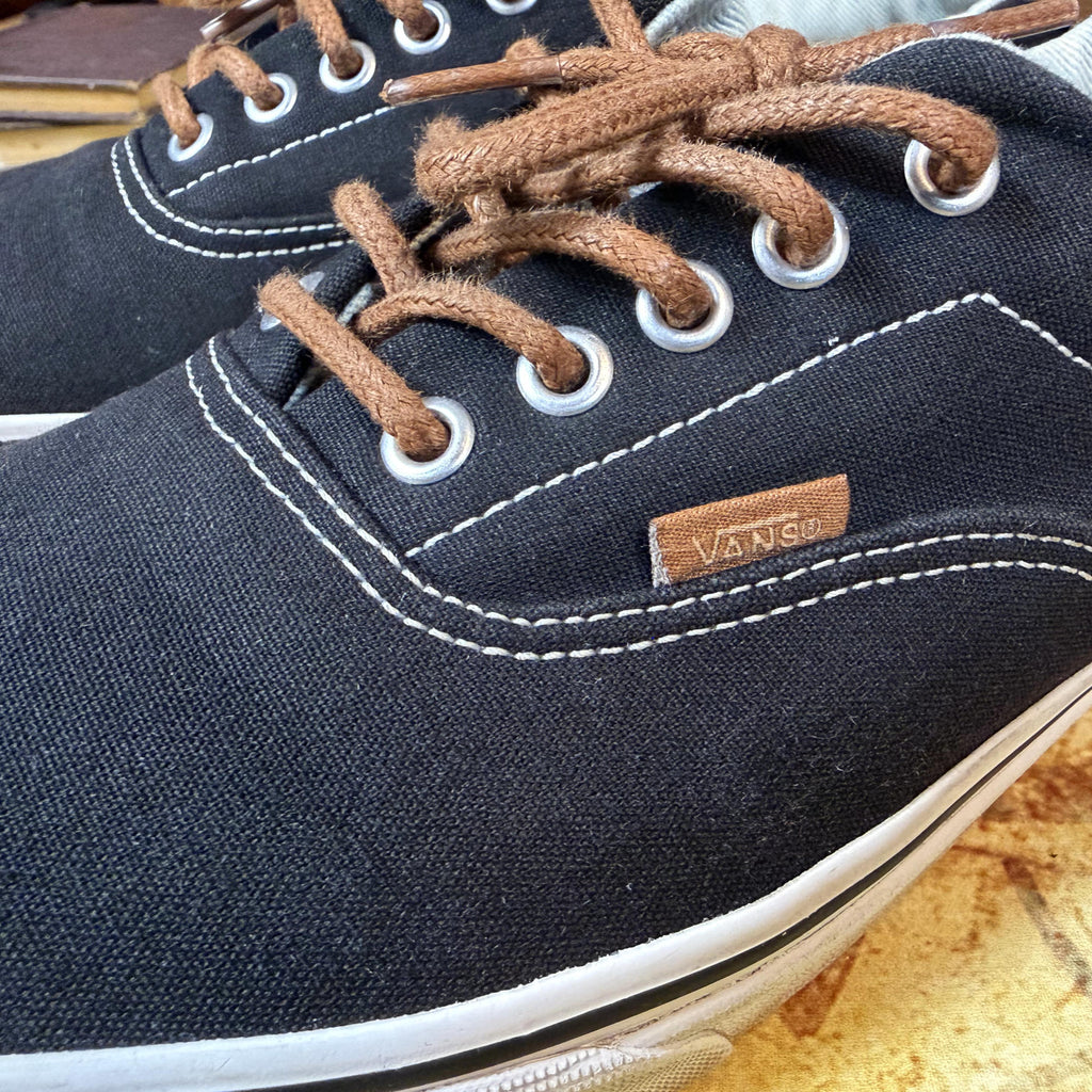 Vans Era 59 C&L - Black Canvas / Brown Leather - Men's Size 12