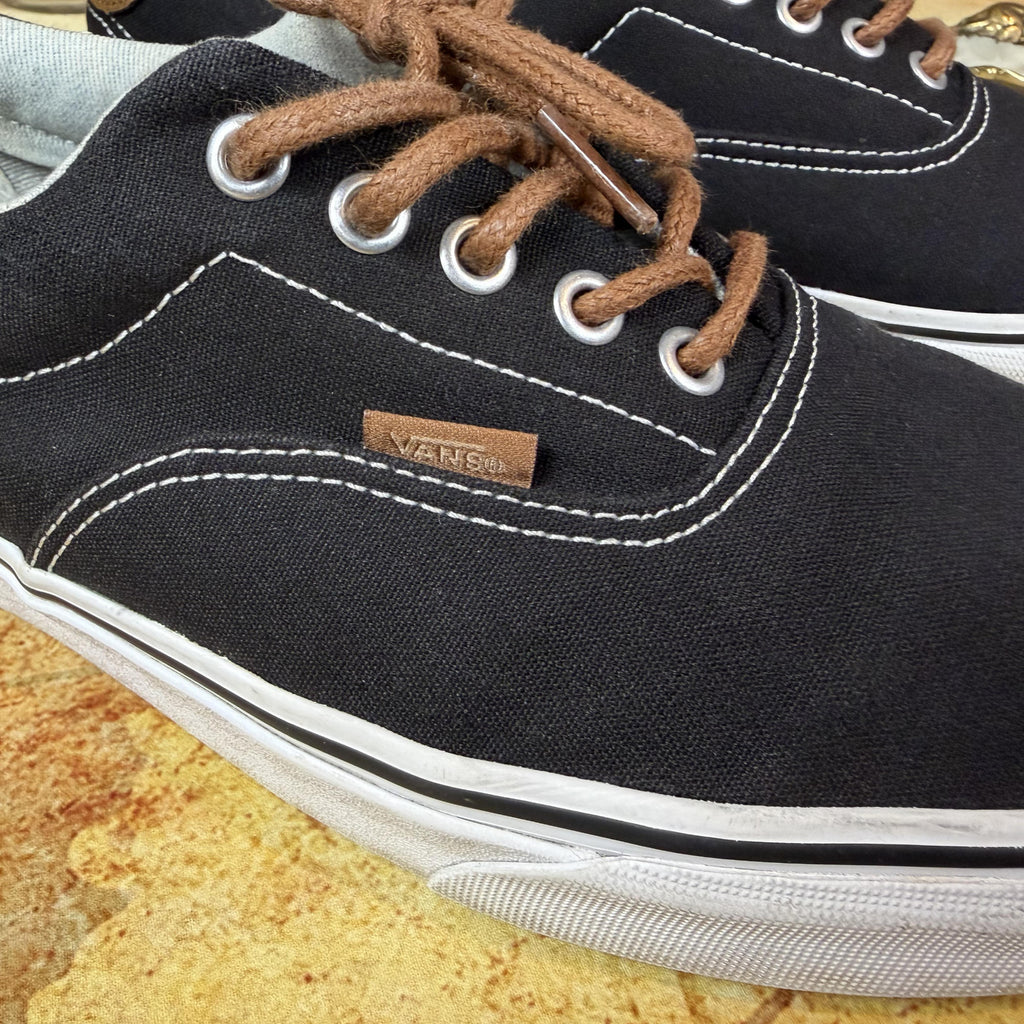 Vans Era 59 C&L - Black Canvas / Brown Leather - Men's Size 12