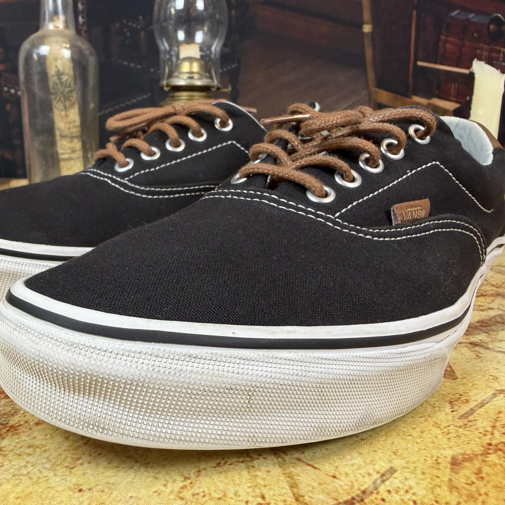Vans Era 59 C&L - Black Canvas / Brown Leather - Men's Size 12