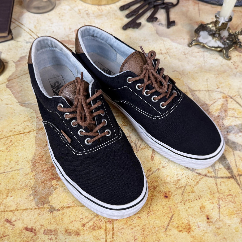 Vans Era 59 C&L - Black Canvas / Brown Leather - Men's Size 12