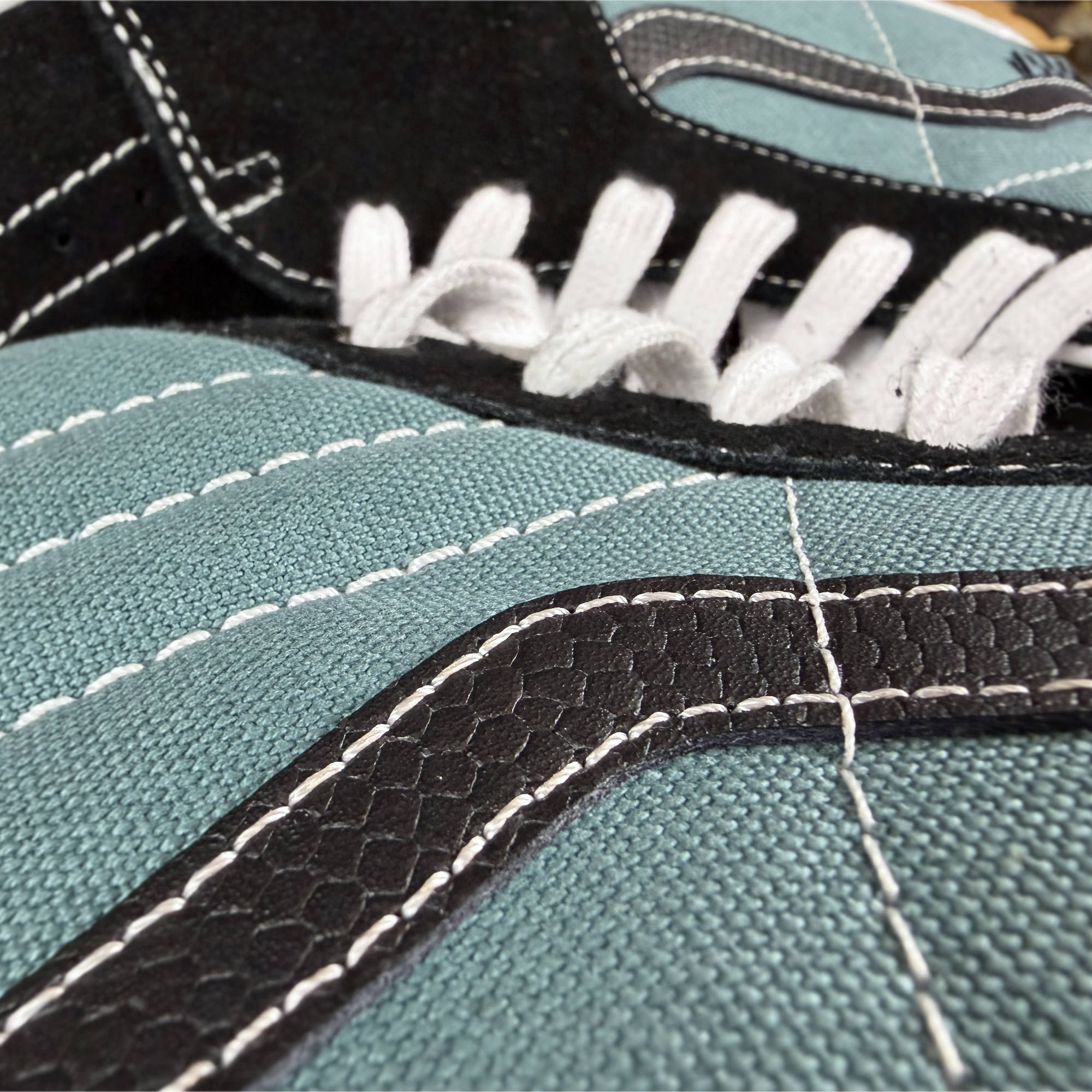Vans Skate Sk8-Hi Pro Skateboarding - "Safari" Black/Teal - Men's 12