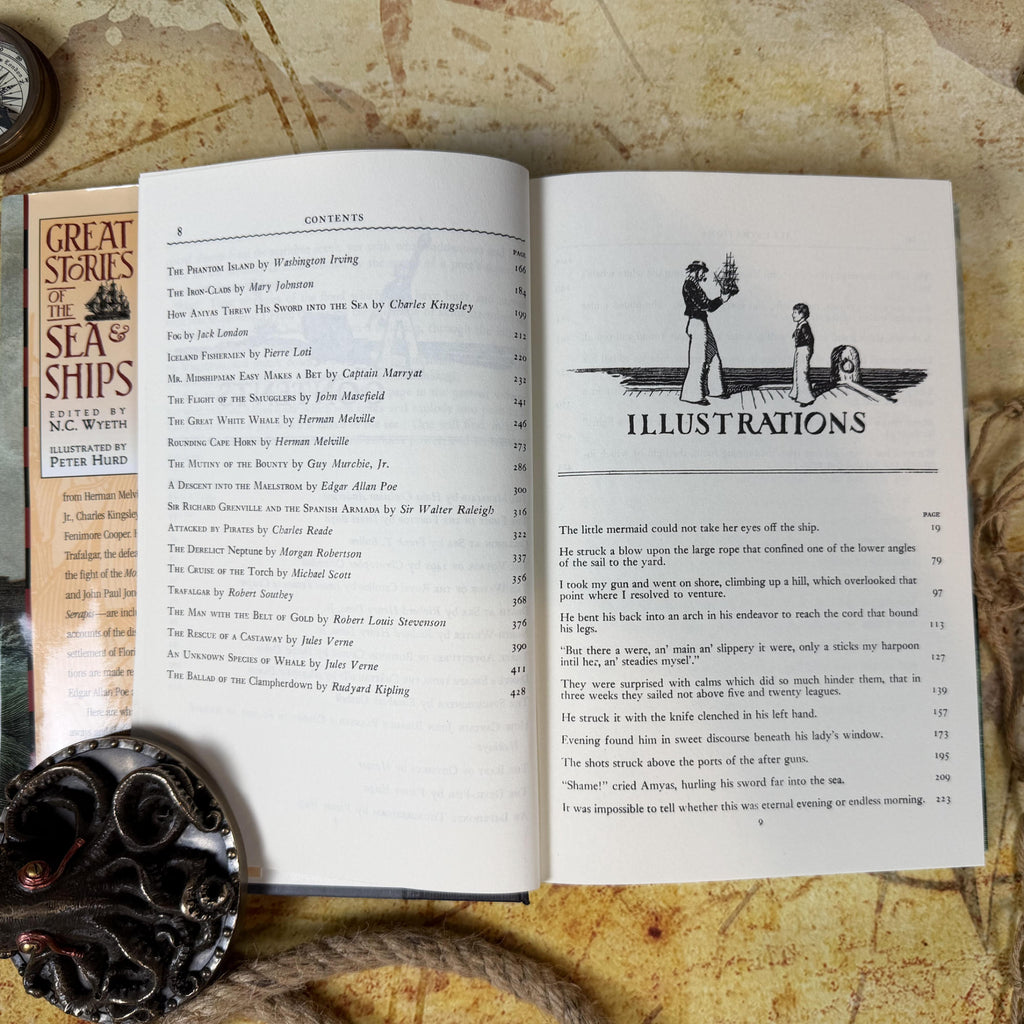 Great Stories of the Sea & Ships - Edited by N.C. Wyeth, Illustrated by Peter Hurd
