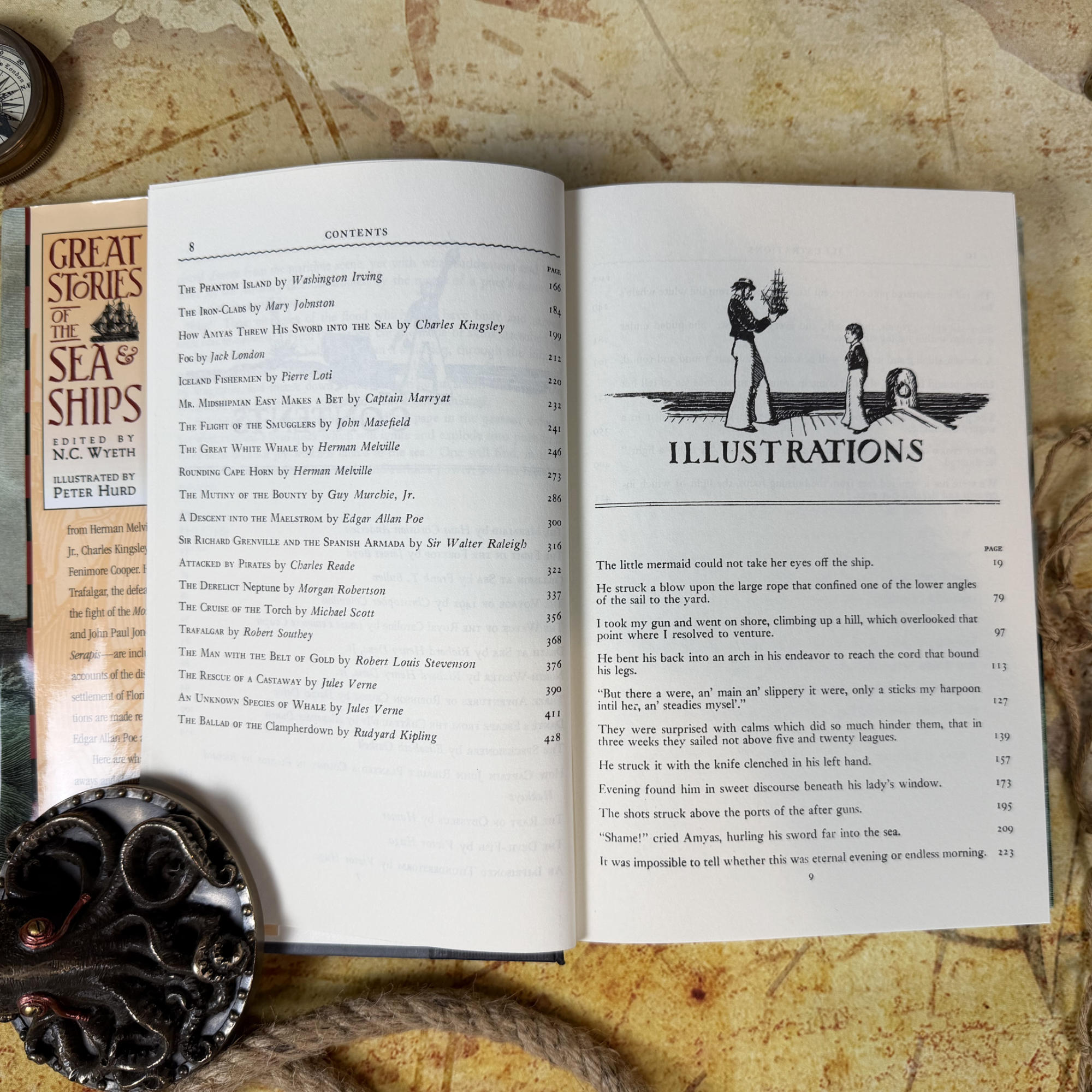 Great Stories of the Sea & Ships - Edited by N.C. Wyeth, Illustrated by Peter Hurd