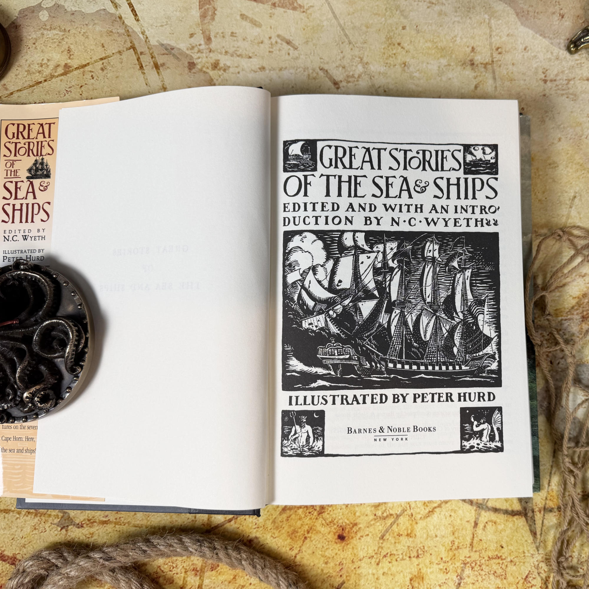 Great Stories of the Sea & Ships - Edited by N.C. Wyeth, Illustrated by Peter Hurd