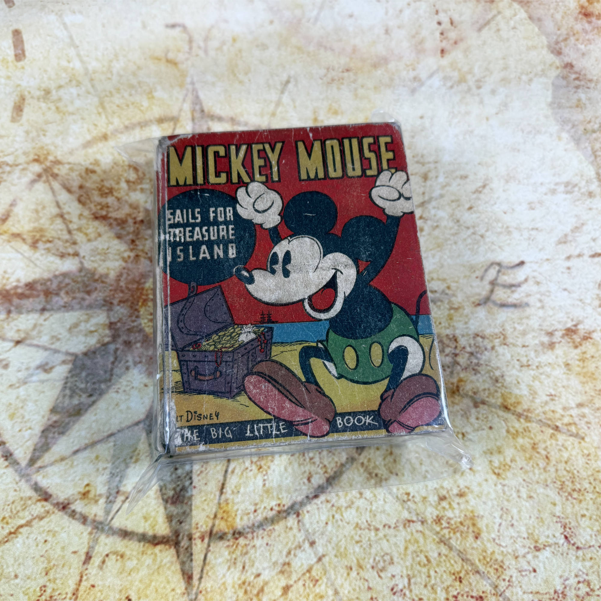 Walt Disney's Mickey Mouse Sails for Treasure Island | Big Little Book #750 | Whitman 1933 Vintage