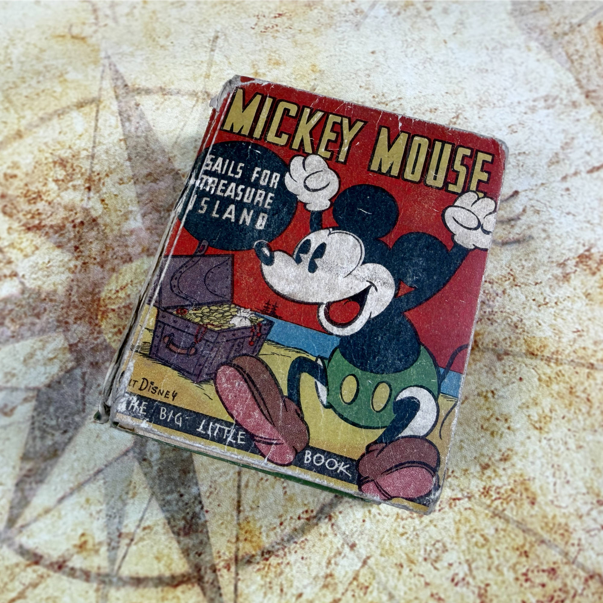 Walt Disney's Mickey Mouse Sails for Treasure Island | Big Little Book #750 | Whitman 1933 Vintage