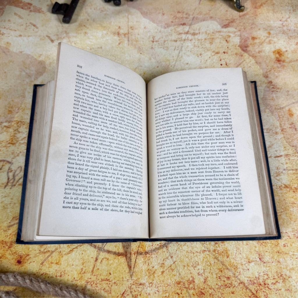 Antique Robinson Crusoe Alta Edition Hardcover Book | Porter & Coates | Victorian c. 1881-1895