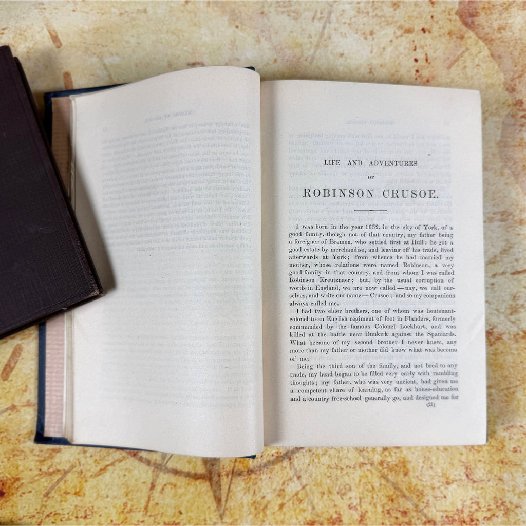 Antique Robinson Crusoe Alta Edition Hardcover Book | Porter & Coates | Victorian c. 1881-1895