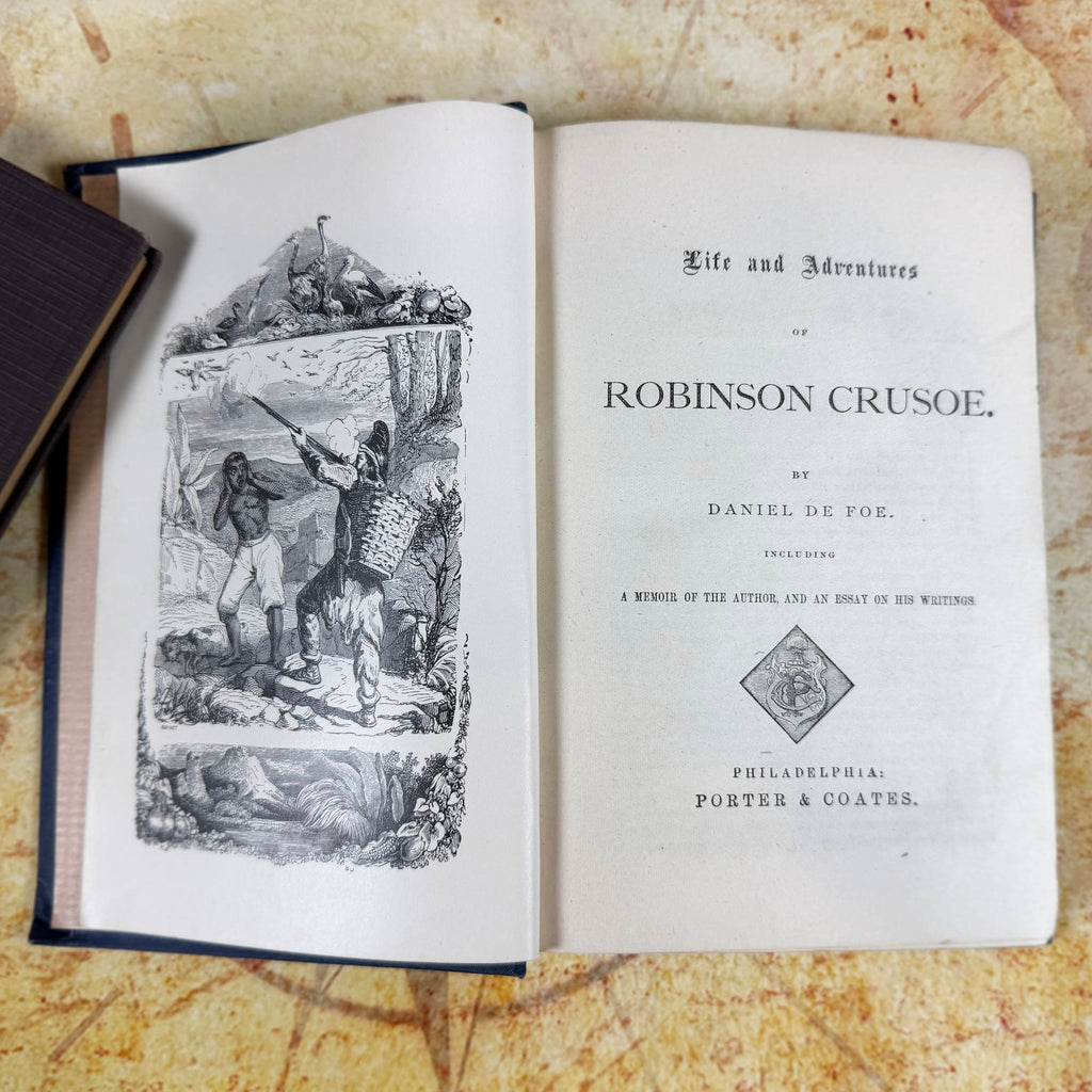 Antique Robinson Crusoe Alta Edition Hardcover Book | Porter & Coates | Victorian c. 1881-1895