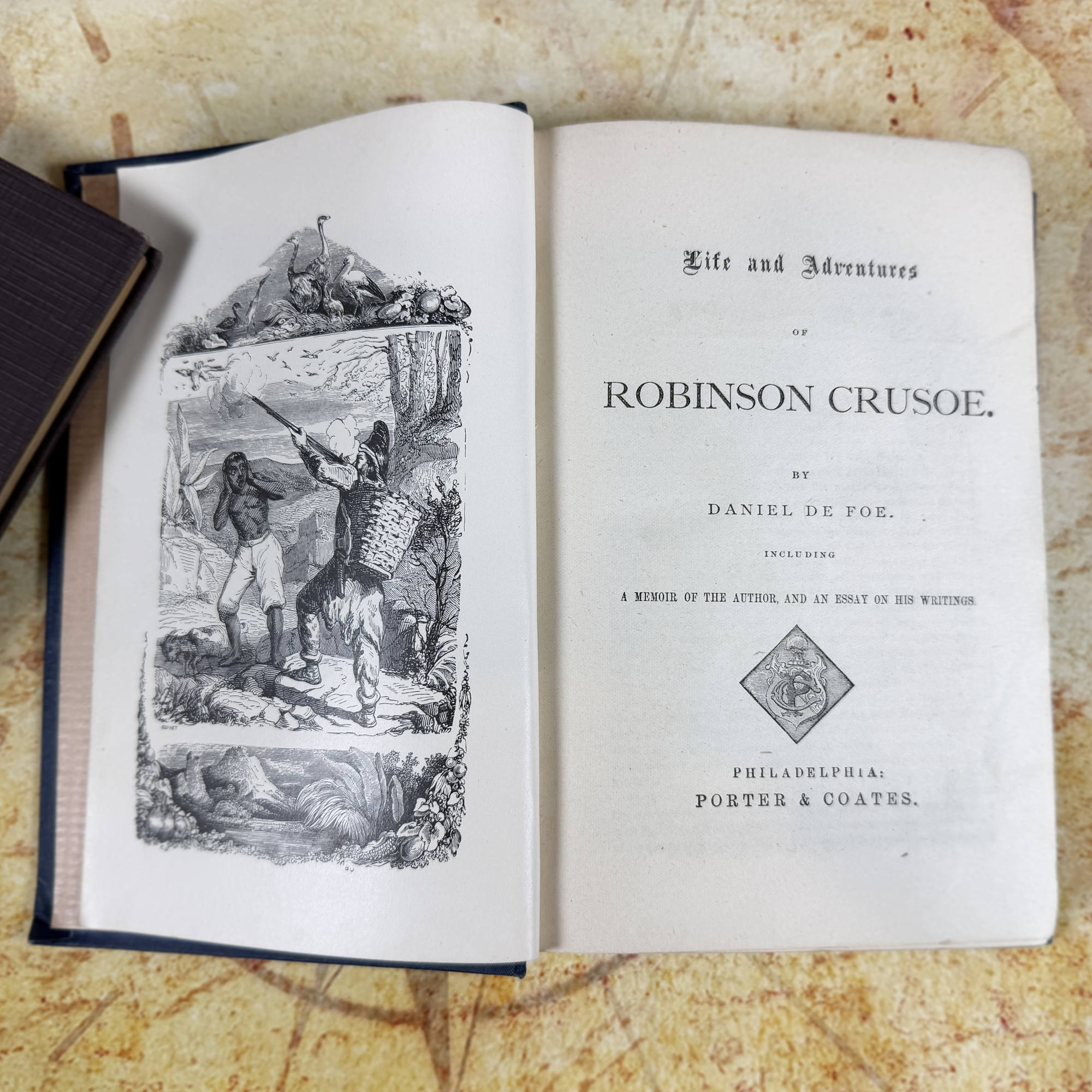 Antique Robinson Crusoe Alta Edition Hardcover Book | Porter & Coates | Victorian c. 1881-1895